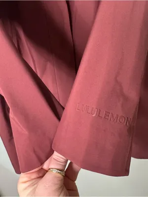Lululemon Rain Rebel Jacket Waterproof Utility Jacket Red Merlot Size 6 Small thumbnail 14