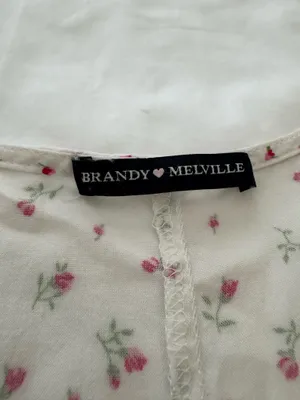 Brandy Melville White floral wrap dress thumbnail 3