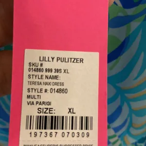 Lilly Pulitzer Teresa Maxi Dress Size Xl Brand New With Tag Length 50” Bust 40” thumbnail 5