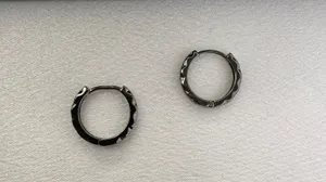 Small Hoop Earrings for Men Women Streetwear Unisex Style thumbnail 2