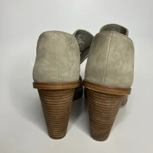 Vince Camuto fritzey gray laser cut peep toe heels women's‎ size 8.5 business thumbnail 4