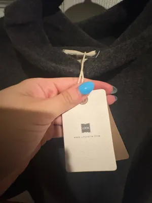 Grey sweater poncho Gray thumbnail 2