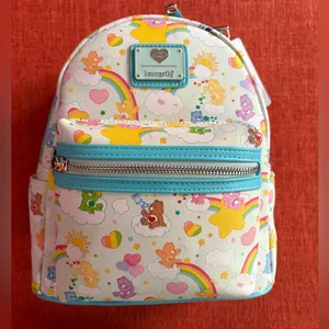 NWT Genuine Loungefly Care Bear 40th Anniversary Rainbow Mini Backpack thumbnail 1