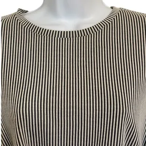 EXPRESS Black White‎ Striped Tie Waist Short Sleeve Knit Top EUC SizeSmall thumbnail 3