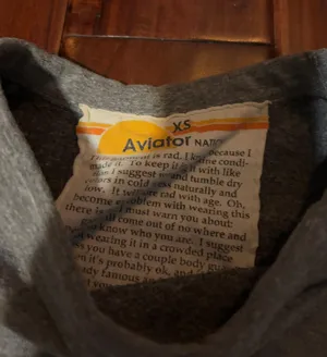 Aviator Nation grey sweatshirt thumbnail 3