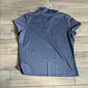 Women's Heathered Blue Short Sleeve Polo thumbnail 4