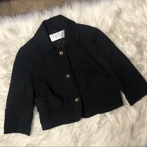 Trina Turk three button cropped statement blazer thumbnail 1
