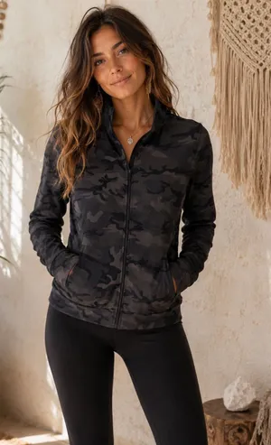 Fornia Camo Running Jacket Gray Size L thumbnail 1