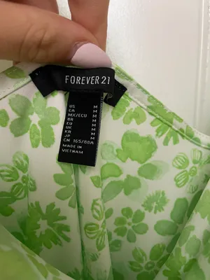 Forever 21 green silk dress thumbnail 3