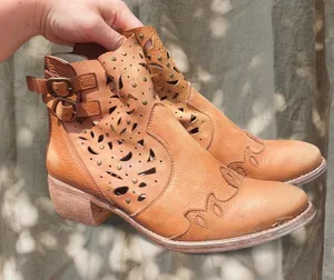 Veracruz Fire & Flourish Leather Ankle Boots thumbnail 1