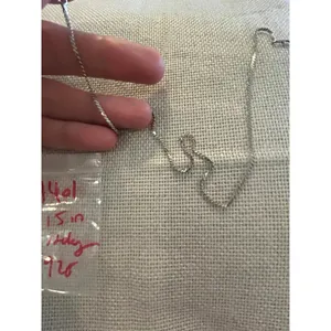 Lot a401 15 inch Italy 925 sterling silver necklace chain thumbnail 6