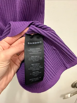 Sandro Logan ribbed tank purple NWOT thumbnail 4