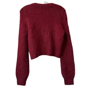 Free People Women Size Small Celeste‎ Heart Button Cardigan Aged Red Size Small thumbnail 2