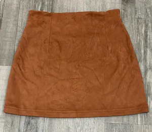 Vegan Suede Micro Mini Skirt Brown Size XS thumbnail 2