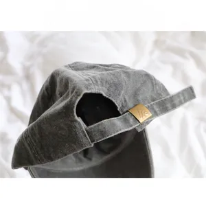 Pigment Dyed Adjustable Baseball Cap Gray thumbnail 7