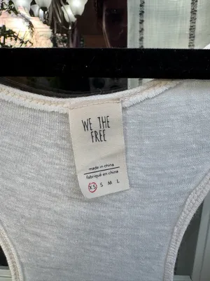 Y💐We The Free Women's White Scoop Neck Tank thumbnail 5