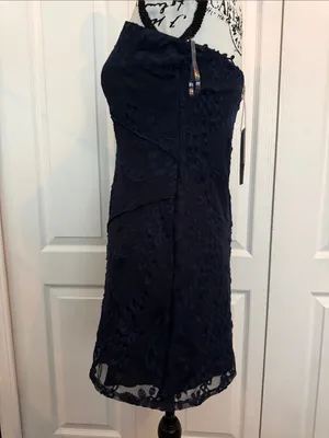 Altar'd State Strapless Navy Lace Cocktail Dress thumbnail 4