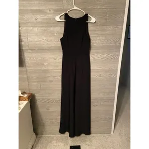 J.Crew Black V-Neck Sleeveless Maxi Dress‎ Formal Evening Gown Size 2 thumbnail 3