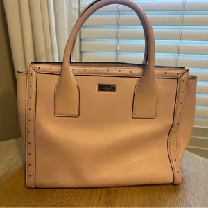 Fabulous Kate Spade New York Posy Pink Gold Studded Leather Satchel Shoulder Bag thumbnail 2