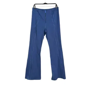 Lululemon Define Zip Front Blue High-Waisted Flare Legging Pants in Pitch Blue thumbnail 2