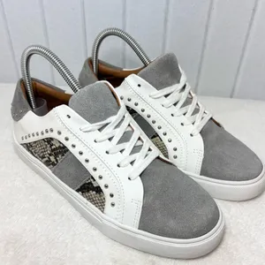 Steve Madden Annita Sneaker Leather Reptile Snakeskin Studs 7.5‎ Tennis Shoe thumbnail 2