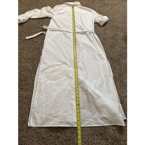 Summersalt Medium The Silky Luxe Effortless Shirt dress Cover- Up White thumbnail 7