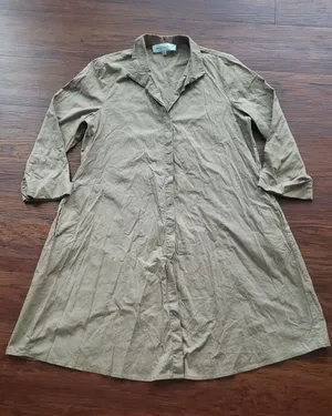 Tuckernuck Light Khaki Button-Front Shirt Dress Size Small Boho Coastal Preppy thumbnail 1