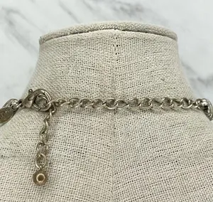 Chico's Gold and Silver Tone Double Strand Black Cord Necklace thumbnail 4