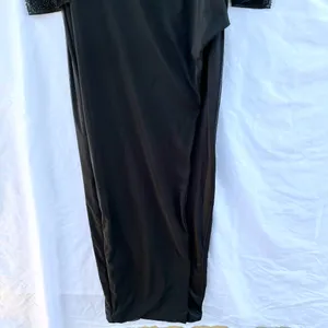 Oh Polly | San Marino Beaded Embellished Side Split Maxi Dress In Black Size 6 thumbnail 8