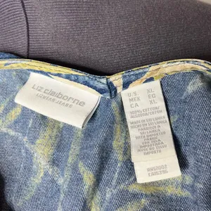 90s Vintage Liz Claiborne Floral Sleeveless Denim Vest Top Western Cottagecore thumbnail 7