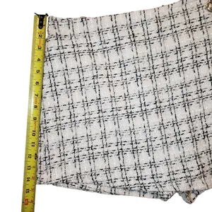 Black and white tweed plaid mini skirt with built in shorts approximate size XL thumbnail 9