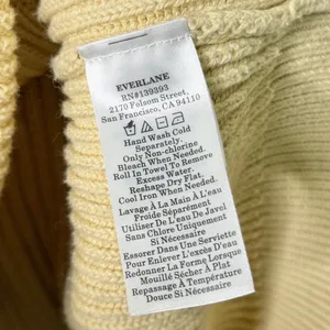 Everlane Organic Cotton Pullover Crewneck Sweater Butter Yellow Women’s Small thumbnail 7