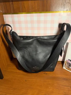 Coach Black Leather Shoulder Hobo Bag thumbnail 6