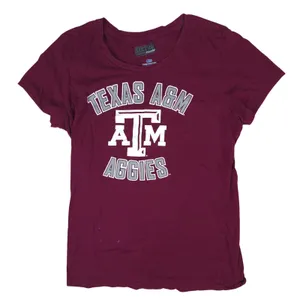 Majestic Texas A&M Aggies T-Shirt‎ Womens Large Maroon Graphic NCAA Tee thumbnail 1