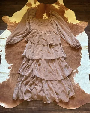 Blu Pepper brown midi dress size large No flaws! Perfect for a fall wedding or baby shower thumbnail 1