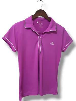 Adidas | EUC Women’s Purple Goft Performance Short Sleeve Polo Shirt (size M) thumbnail 3