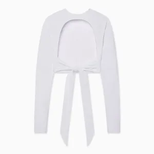 KHY Kylie Jenner Archive Long Sleeve Wrap Top in White Size Medium NEW thumbnail 5