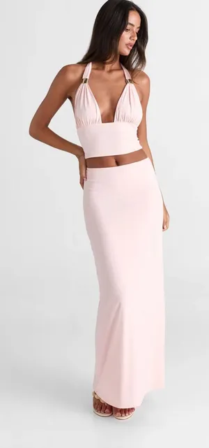 Sasha Therese CLEO MAXI SKIRT‎ PINK thumbnail 1