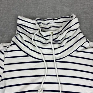 Lilly Pulitzer Hillary Popover Dress Womens XS Navy White Stripe Cowl Modal thumbnail 7