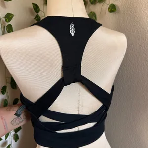 Free People Movement athletic black Sports Bra Size Medium thumbnail 3