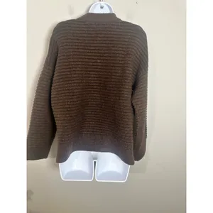 Madewell Elsmere Pullover Sweater Heather Brunette Brown Ribbed NC650 Medium thumbnail 7