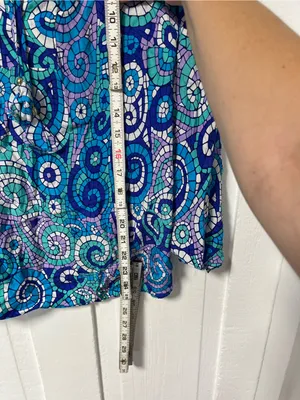 Alice & Trixie Mosaic Print Silk Blouse size medium thumbnail 7