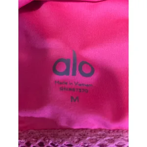 Alo Yoga Women's Pink Mesh Racerback Workout Athletic Sports Bra Crop Top Size M thumbnail 5