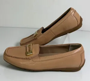 Rockport Women’s 7.5 M Total Motion Driver Tan Leather Preppy Loafers NWOT thumbnail 1