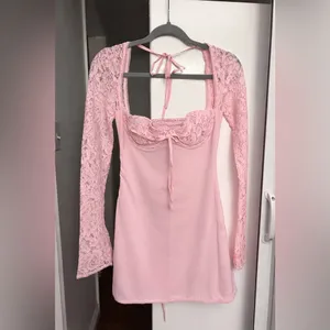 JACINTA MINI DRESS - BLUSH Lace Sleeve Dress S thumbnail 7