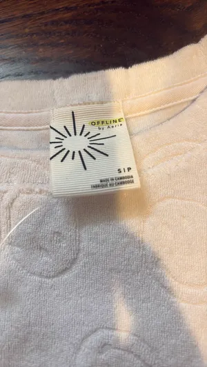 aerie white shirt smiley faces thumbnail 3