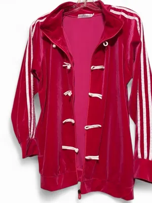 NWOT Uzbek Asian style fushia hot pink velour two piece tracksuit thumbnail 7