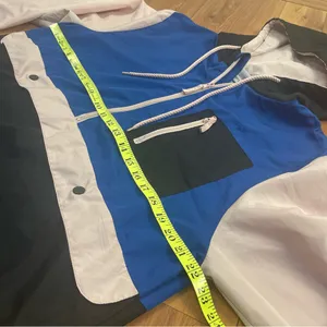 Colorblock Anorak Windbreaker Jacket Pink Blue Black Ragstock Size Large thumbnail 2