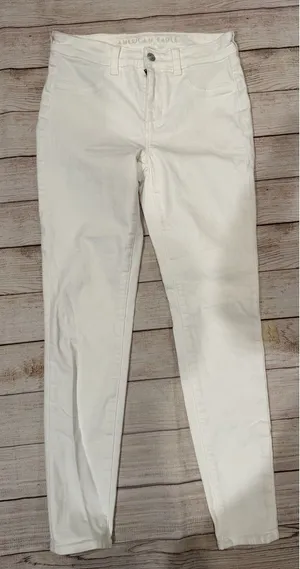 AE AMERICAN EAGLE HI RISE JEGGING NEXT LEVEL STRETCH WOMENS JEANS 6 -White thumbnail 1