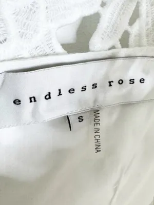 NWT Endless Rose Lace Short Sleeve Midi Dress White Size S thumbnail 8